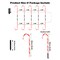 10PCS Christmas Candy Cane Pathway Lights, Red & White Striped LED Candy Cane Lights with Stakes, Outdoor Indoor Holiday Decor for Lawn, Walkway, Garden, Christmas Party Decoration